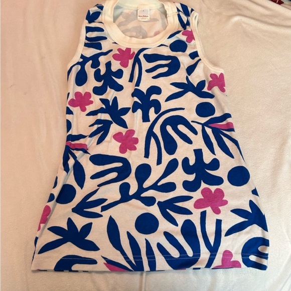 Hanna Andersson Tank Top & Drawstring Shorts Floral Big Patterned Organic Cotton - Picture 2 of 10